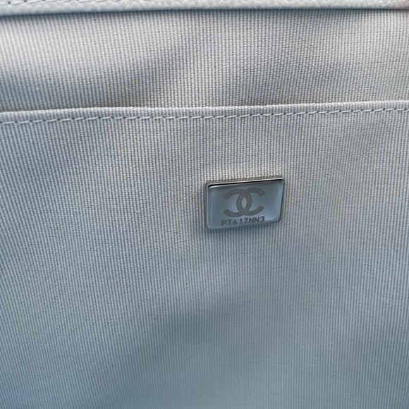 NWT CHANEL Large Shopping Tote Baby Blue - Picture 14 of 16